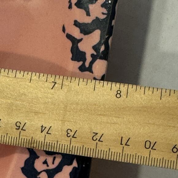 VTG Mid-Century Modern Pink & Black Splatter Ceramic Ashtray Retro Rectangular - Picture 6 of 7